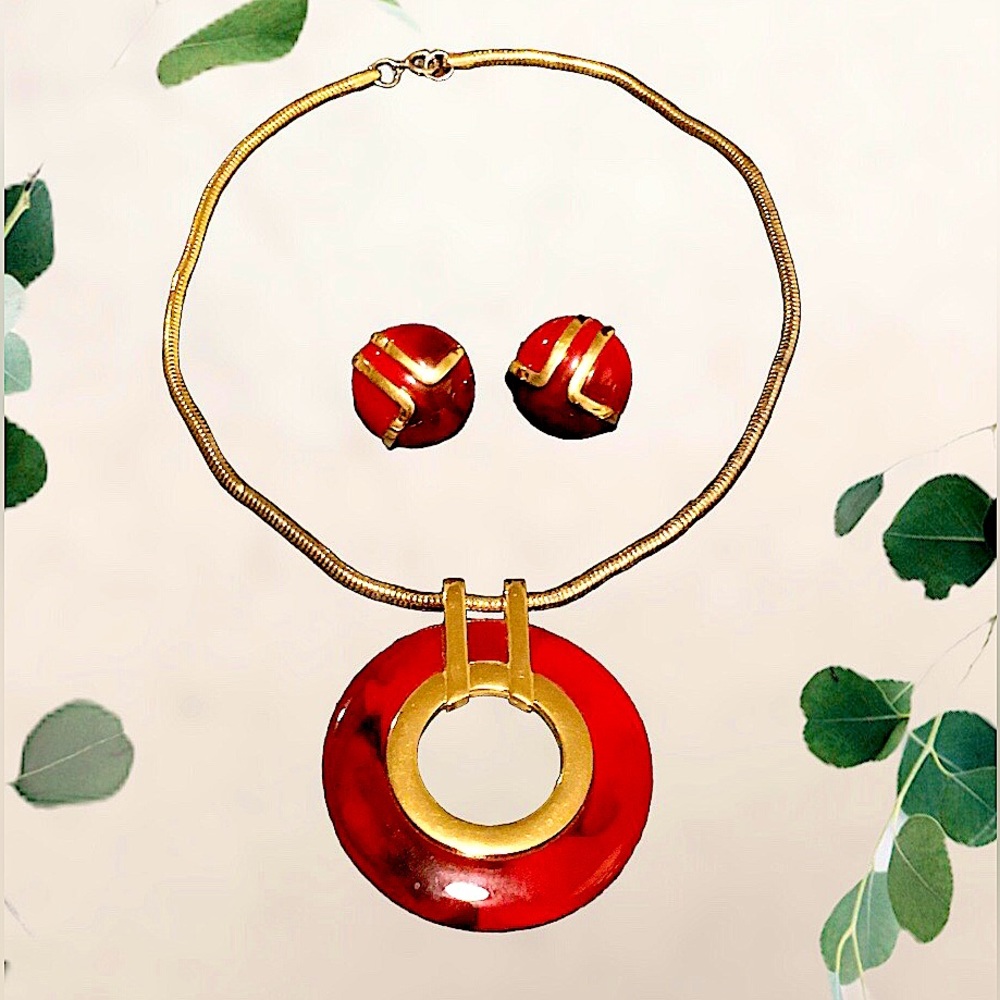 Vintage Lanvin Paris Necklace & Earrings